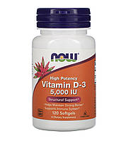 Now Foods Витамин Д3 ( 5000 MU ), 120 таблеток