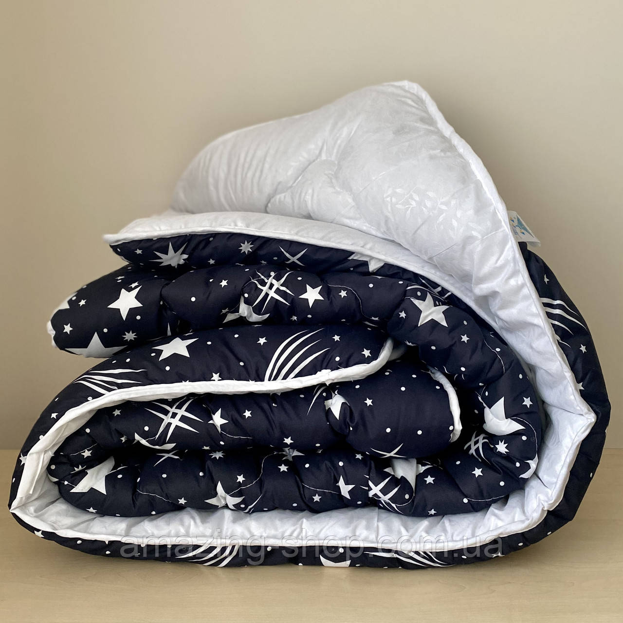 Ковдра Євро на холофайбері "АРДА" Розмір 195*215 см Зимова стьобана ковдра євророзміру, фото 1