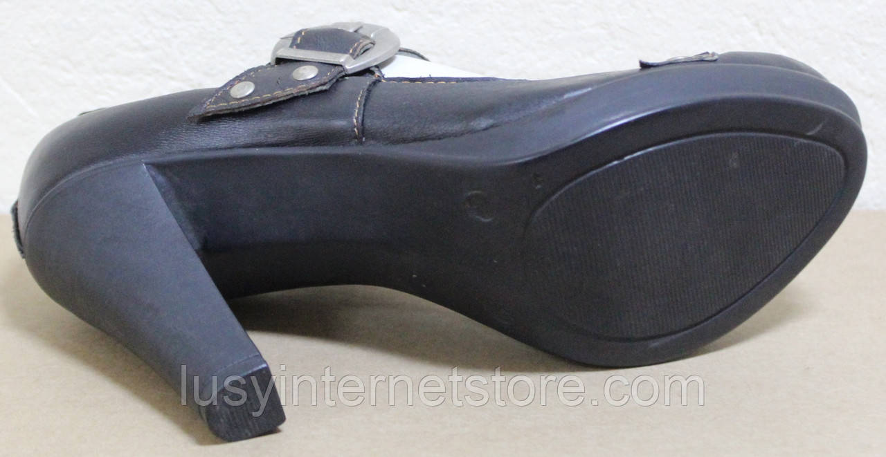 Туфли женские на каблуке с перепонкой модель Т1К19 - фото 5 - id-p332071593