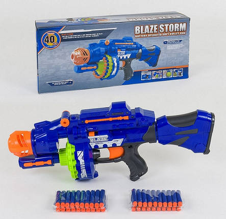 Дитячий бластер з м'якими кулями 50 див. 40 куль в комплекті, фото 1