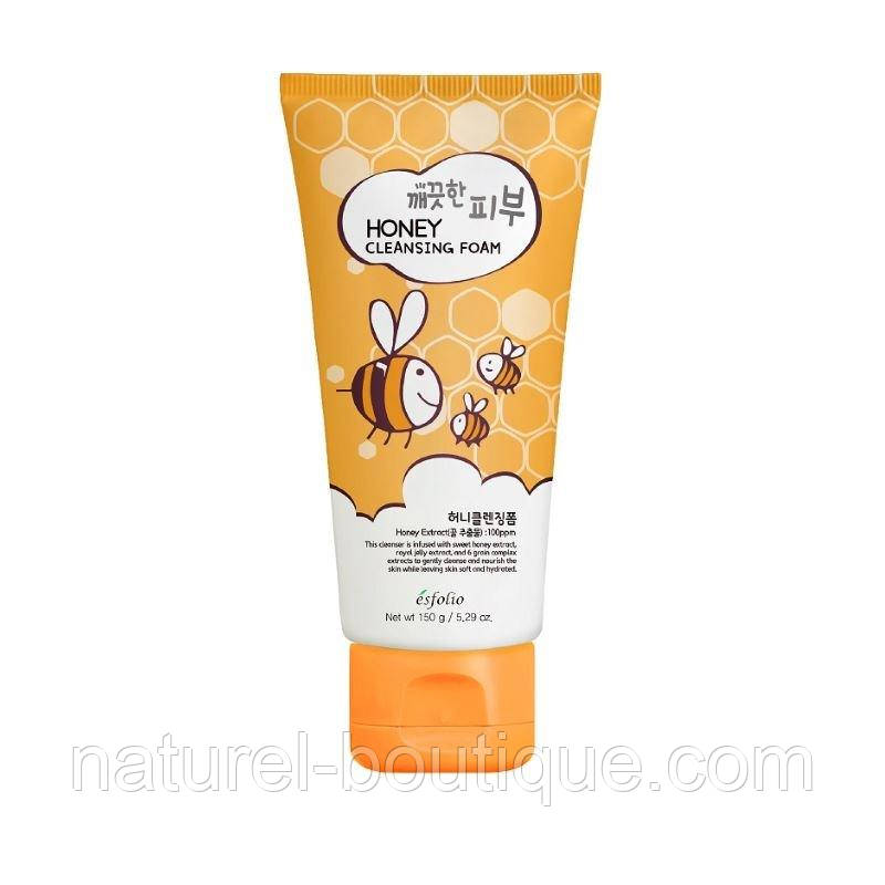 Пінка для вмивання обличчя Esfolio Pure Skin Honey Cleansing 
Foam Медова