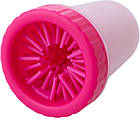 Лапомойка Lapomover Soft Gentle bol велика з силіконовими ворсинками для очищення лап рожева, фото 3