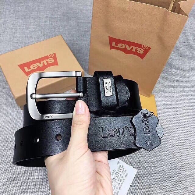 Чоловічий чорний шкіряний Ремінь Levi's