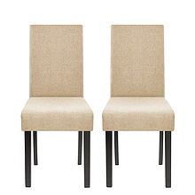 Чохли м'які на стільці зі спинкою натяжні, м'який чохол на стілець стрейч водовідштовхувальні 6 штук Кремовий