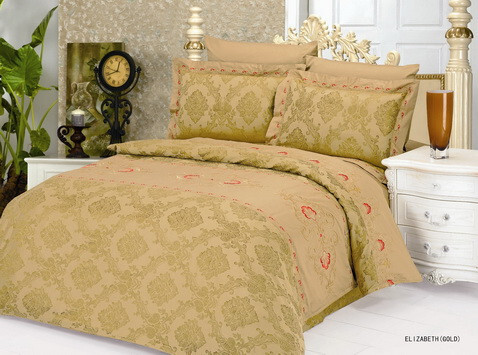 Постільна білизна Le Vele Jacquard Satin Elizabeth Gold