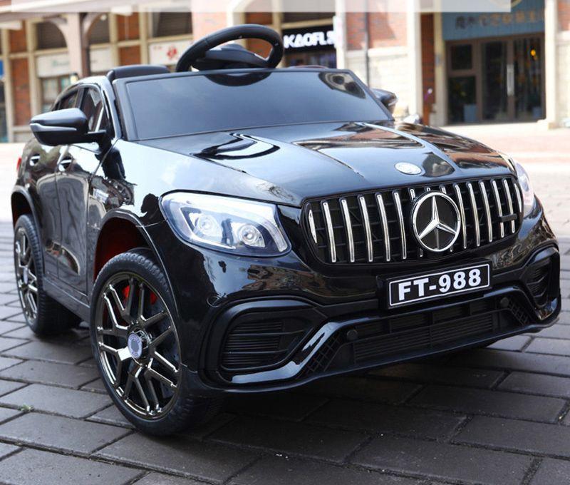 Дитячий електромобіль Джип M 4140 EBLR-2, Mercedes-Benz GLC 63S Coupe, 4 мотора, Шкіряне сидіння, чорний