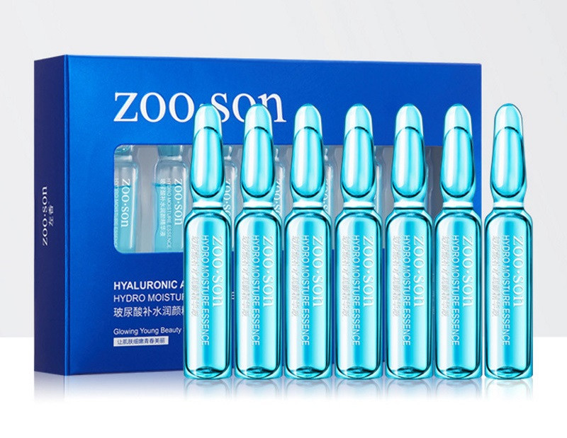 Набір есенцій з гіалуронової кислотою в ампулах ZOOSON Hyaluronic Acid(2мл*7шт), фото 1
