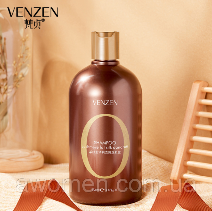 Шампунь для волосся VENZEN Coconut Oil Silky and Elegant Shampoo з кокосовим маслом 500 ml