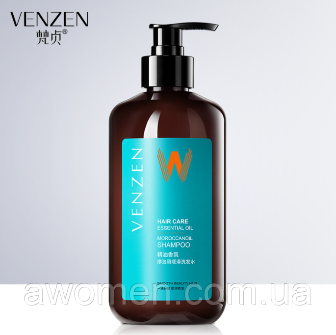 Шампунь для волосся VENZEN Coconut Oil Silky and Elegant Shampoo з кокосовим маслом 500 ml