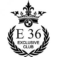 Виниловая наклейка на автомобиль - BMW e36 Exclusive Club