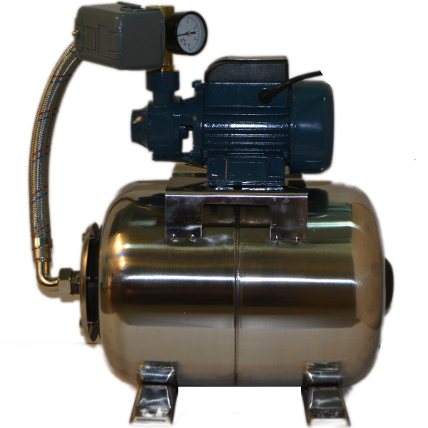 Насосна станція на базі насоса FWR QB60/PKM60 гарантія 2 р на баку 24 л. Польща, нержавіюча сталь, фото 1