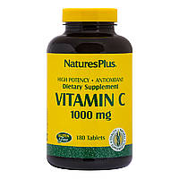 Витамин C, Vitamin C, 1000 мг, Nature's Plus, 180 таблеток