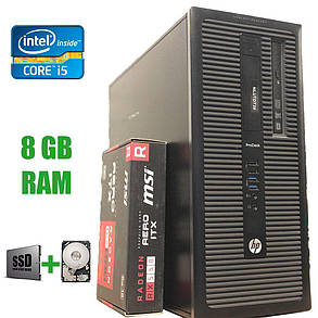 HP 600 G1 / Intel Core i5-4570 (4 ядра по 3.2 - 3.6GHz) / 8 GB DDR3 / 120 GB SSD+500GB HDD / Radeon RX550 2GB, фото 1