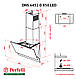 Кремова похила кухонна витяжка Perfelli DNS 6452 D 850 IV LED, сенсорна настінна декоративна, 60 см, фото 5