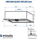 Чорна скляна повновбудована кухонна витяжка Minola HBI 5264 BL GLASS 700 LED Line. шириною 52 см, фото 2