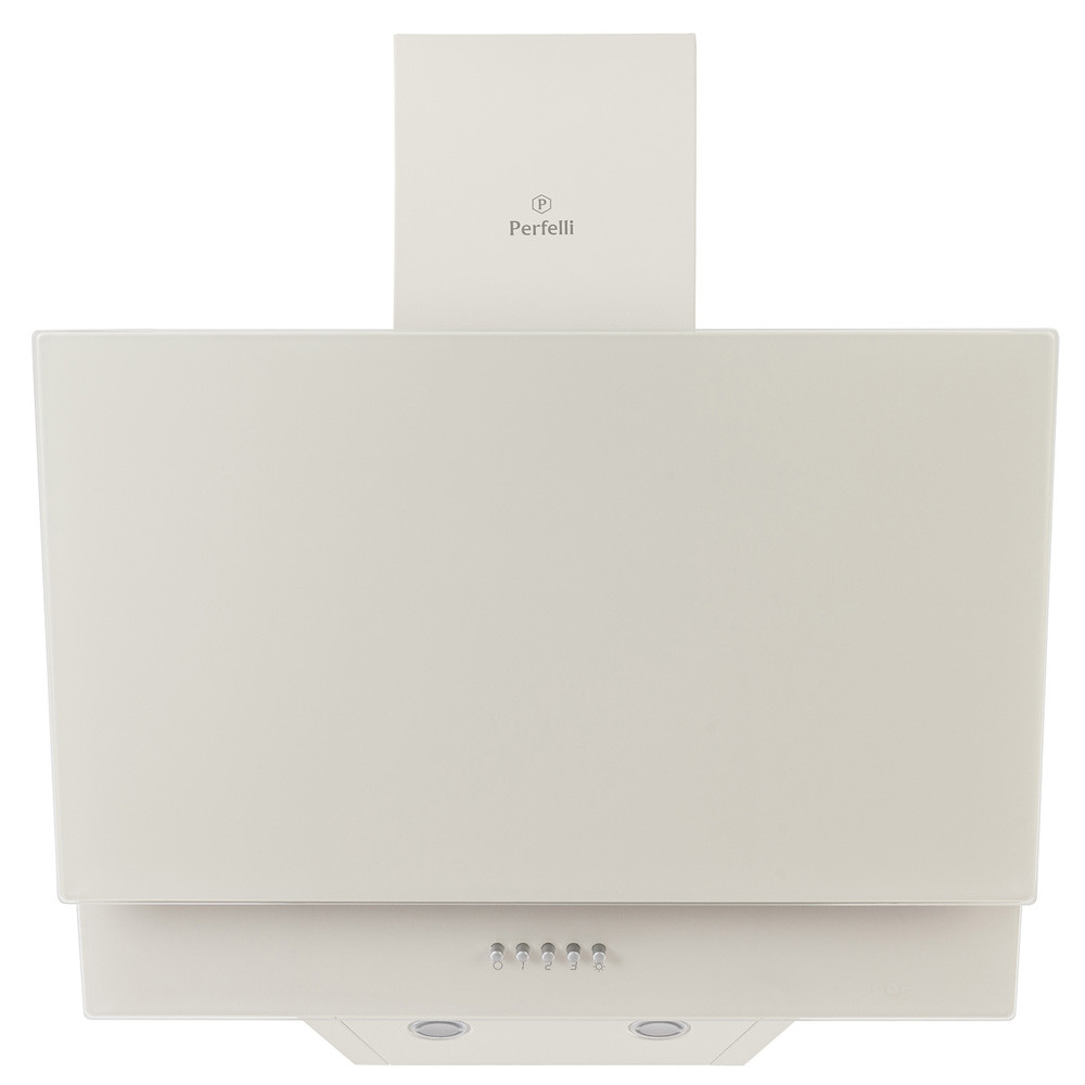 Бежева похила кухонна витяжка Perfelli DN 6452 D 850 IV LED, настінна декоративна, шириною 60 см, фото 1