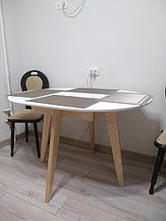 Стіл дерев'яний 1000, круглий розкладний