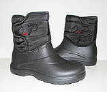 Чорні короткі чобітки пінка ЕВА на липучці 36 37 38 Україна, фото 5