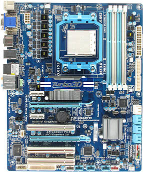 Материнская плата GIGABYTE GA-880GA-UD3H SocketAM3 (rev. 3.0)+ планка, фото 4