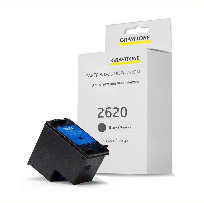 Сумісний Картридж HP DeskJet 2620 (чорний), підвищений ресурс, 480 стор., аналог від Gravitone