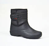 Чорні короткі чобітки пінка ЕВА на липучці 36 37 38 Україна, фото 2