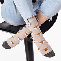 Женские носки с объемным рисунком лисички