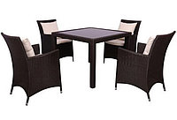Комплект мебели Samana-4 из ротанга Elit (SC-8849-S2) Brown MB1034 ткань A13815