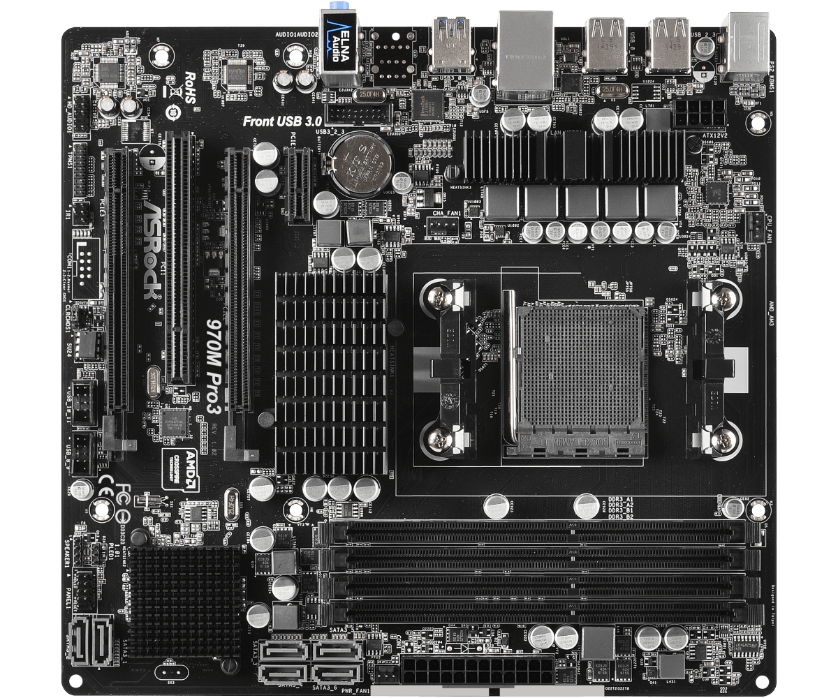 Материнська плата ASRock 970M Pro3 (sAM3/sAM3+, AMD 970/SB950, PCI-Ex16)