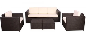 Комплект меблів Santo з ротанга Elit (SC-B9508) Brown MB1034 тканина A13815