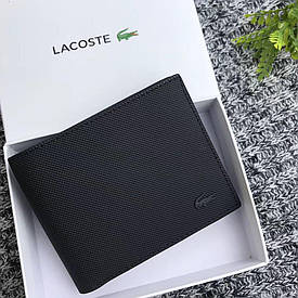 Чоловічий чорний портмоне Lacoste