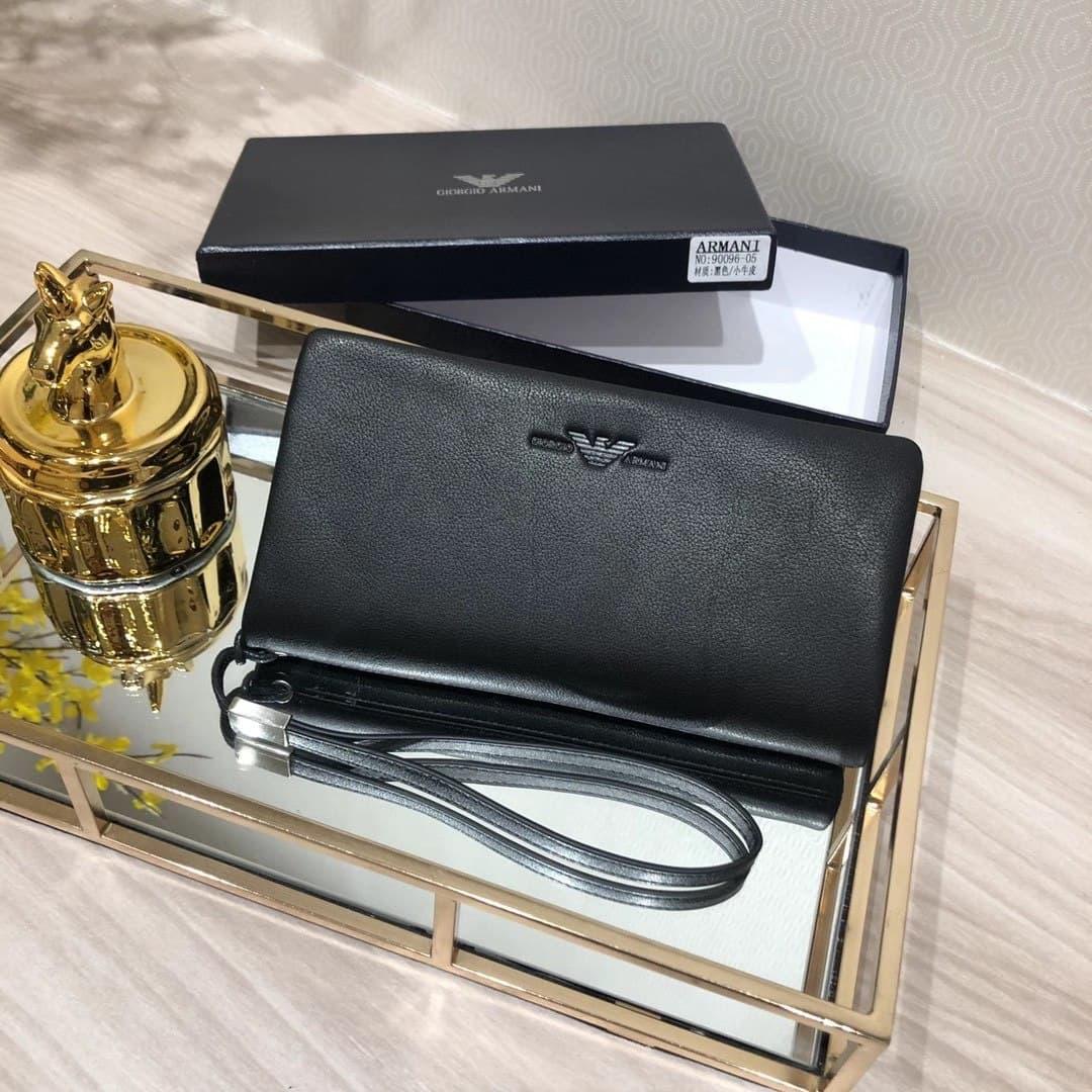 Чоловічий чорний клатч Giorgio Armani