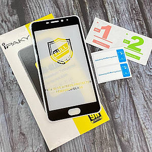 Захисне скло для Meizu M5 Note скло iPaky з чорною рамкою на телефон мейзу м5 нот чорне k0j