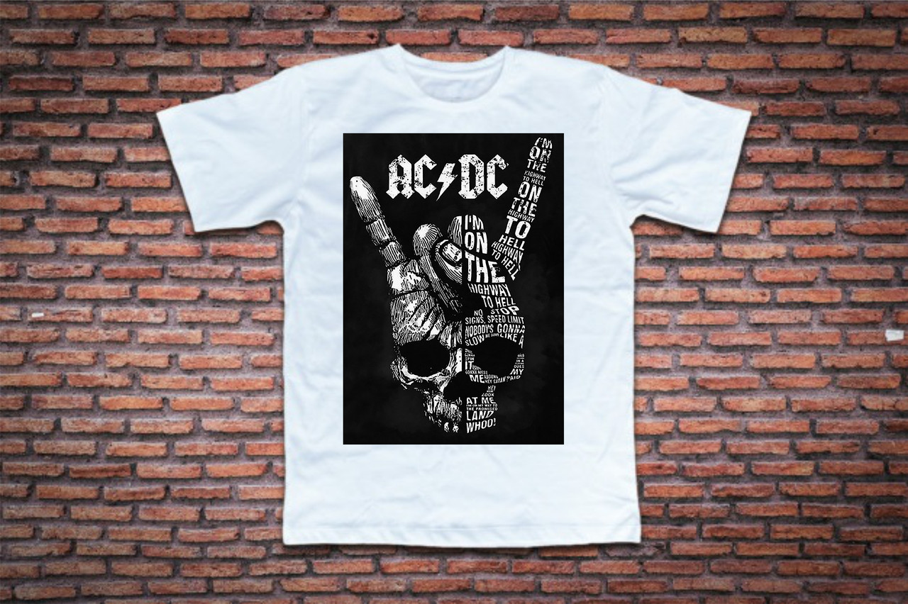 Футболка жіноча з веселим принтом Эй-си/ди-си, фото 1