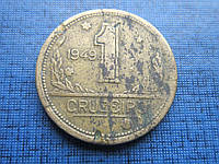 Монета 1 крузейро Бразилия 1949 как есть