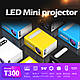 Led Projector T300 Міні проектор портативний мультимедійний, фото 6