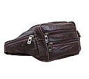 Чоловіча шкіряна сумка на пояс D0102-2 коричнева, фото 3