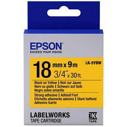 Стрічка для принтера етикеток Epson LK5YBW (C53S655010) - оригінал