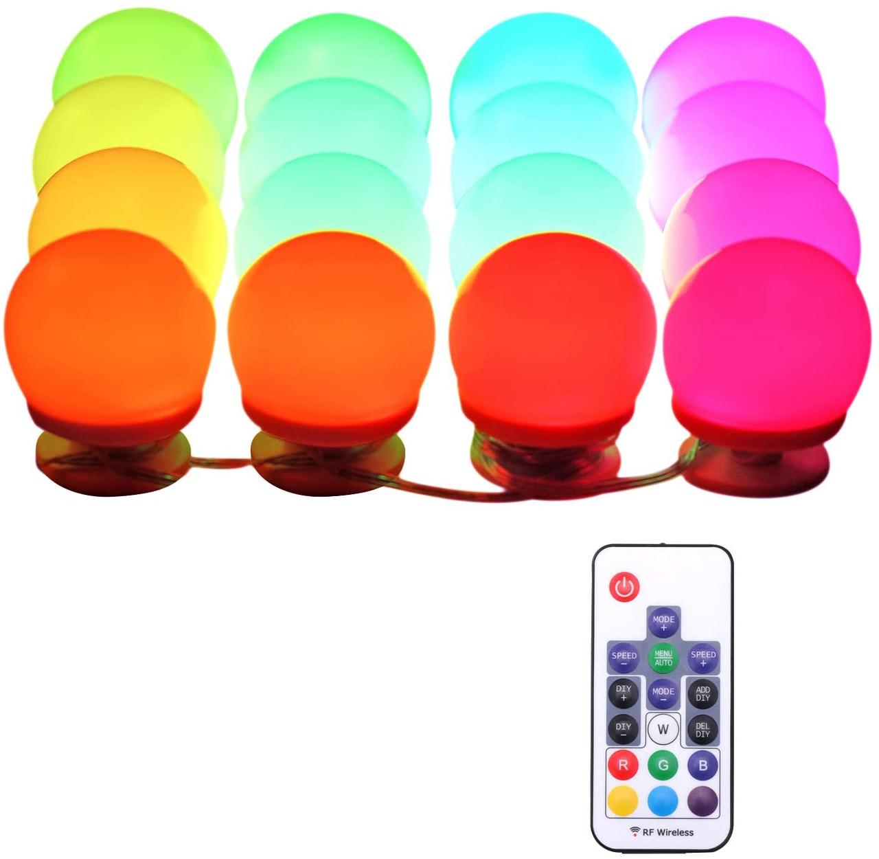 Світлодіодні кольорові лампочки для косметичного дзеркала 10 шт. RGB