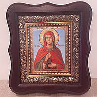 Ікона Анастасія свята Мучениця, лік 10х12 см, у темному дерев'яному кіоті