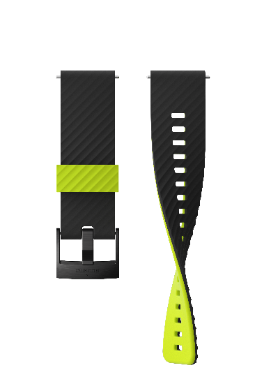 Силіконовий ремінець для смарт-годин 24 URB3 SILICON STRAP BLACK/LIME розмір M ЧОРНИЙ/ЛАЙМ, фото 1