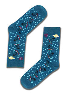 Шкарпетки Neseli Астронавт у зірках темні , One size (37-42)