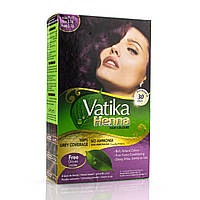 Краска на основе хны Ватика Дабур, сливовый цет 3,16 , Vatika Hair Colour Powder , 60 г (6 пакетиков по 10 г )