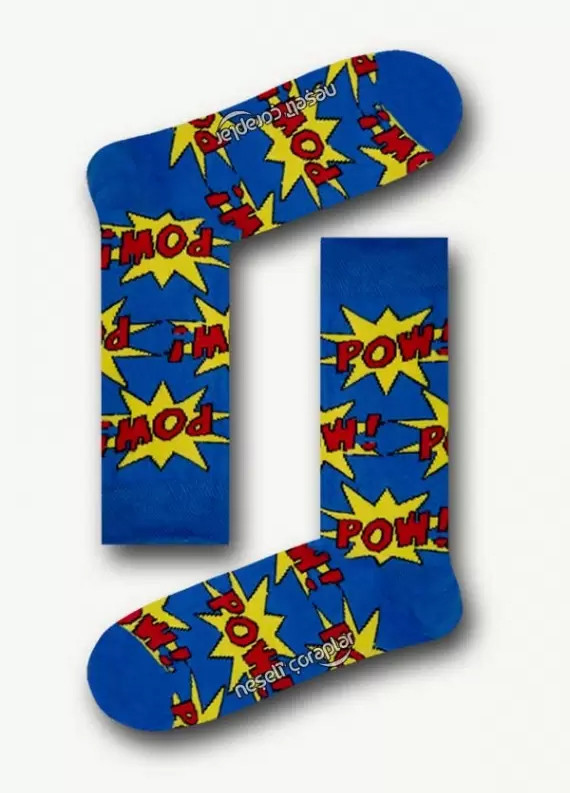 Шкарпетки Neseli POW сині, One size (37-42)