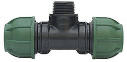Трійник компресійний 32х1"х32 для пластикової труби, ПНД фітинги Irritec (Італія)