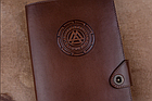 Шкіряний блокнот "Valknut"  недатований, змінний блок, фото 3