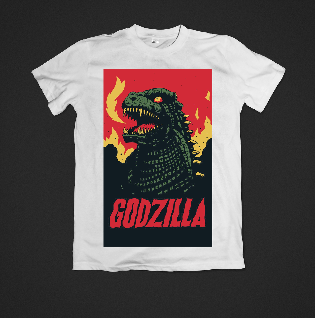 Футболка чоловіча з принтом Godzilla, фото 1