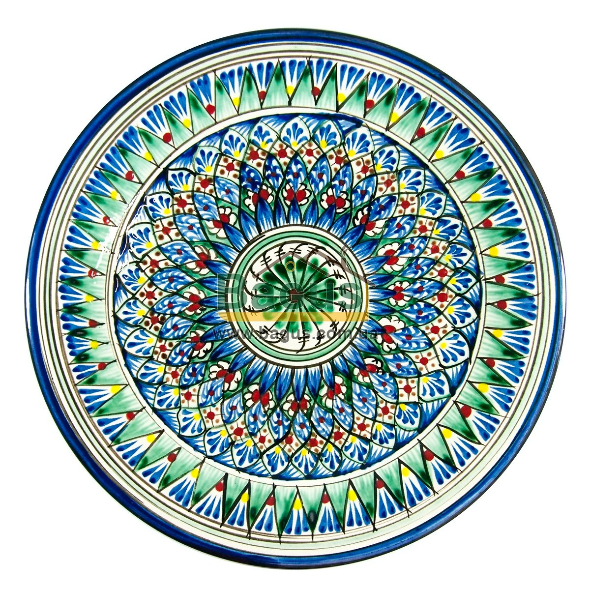 Тарілка вузька діаметр 27 см висота 3,5 см ручна робота 2704-06