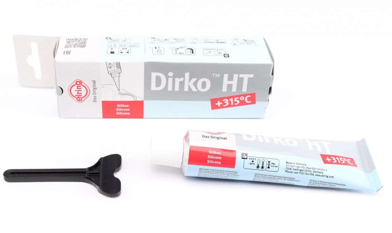 Силиконовый герметик ELRING Dirko HT - 60 °C до +315 °C серый 70 мл ...