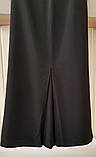 Чорна шовкова спідниця міді зі складками по боках розмір український 46 Hexe line, фото 4