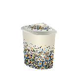 Кошик для білизни кутова пластикова Еліф (Elif) Птиця (Bird). 40х53х55., фото 3